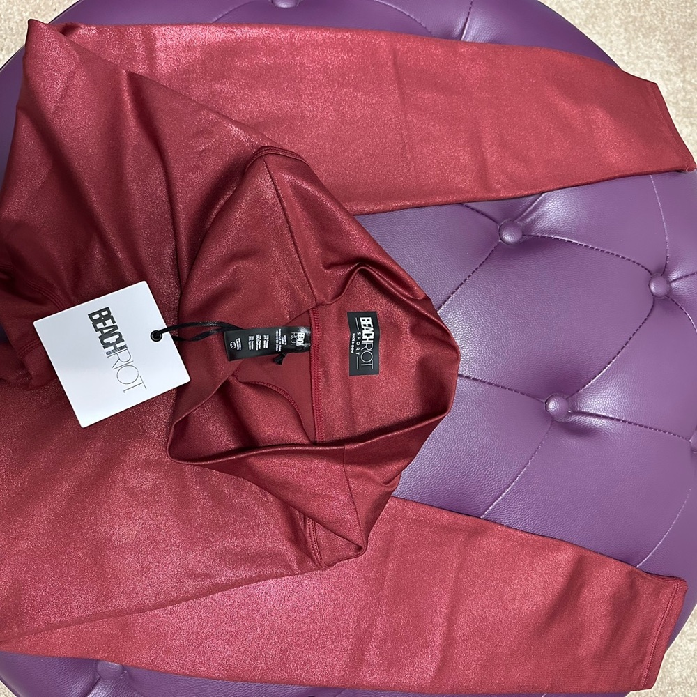 Piper Legging Merlot shimmer by Beach Riot